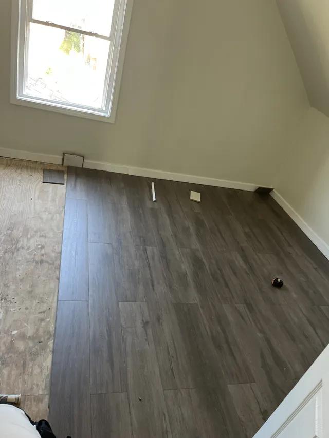 Flooring repair and baseboards