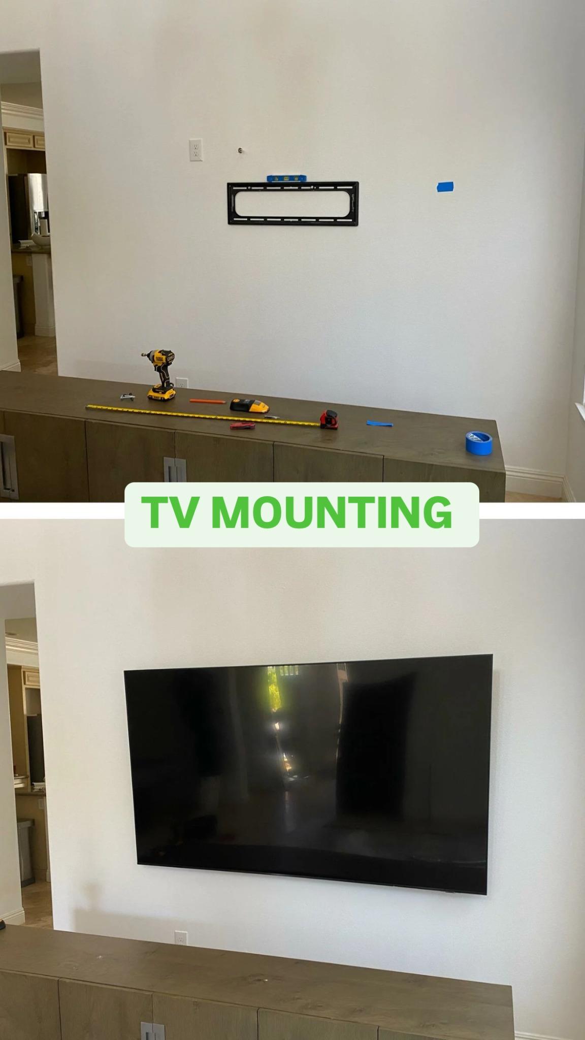 TV mounting and wall installation